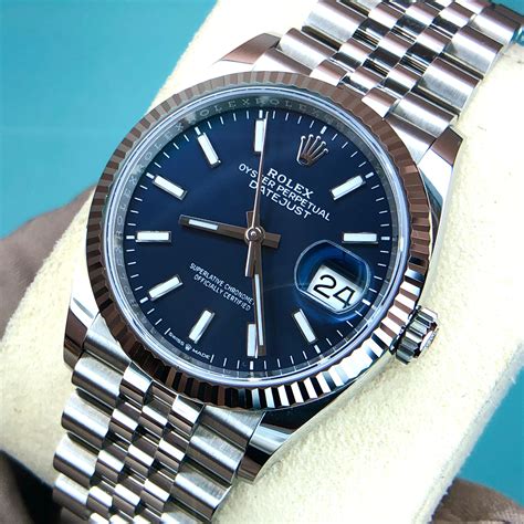 rolex datejust bleue|rolex datejust blue dial 36mm.